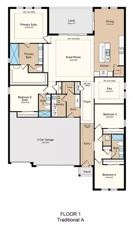 Floorplan - 13610 Cornerstone Way, Parrish, FL 34219 photo 1 of 2