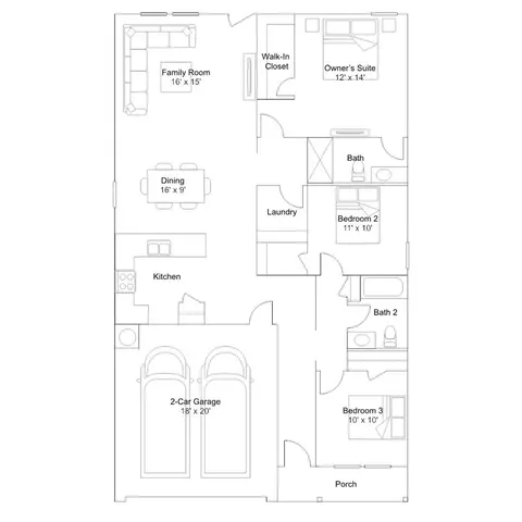 Floorplan - 545 Cambria Dr, Longs, SC 29568 photo 1 of 1