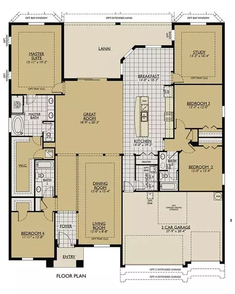 Floorplan - 12420 White Blossom Ct, Parrish, FL 34219 photo 1 of 1