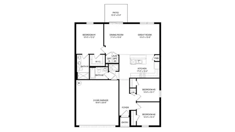 Floorplan - 10975 Gentle Current Way, Parrish, FL 34219 photo 1 of 1