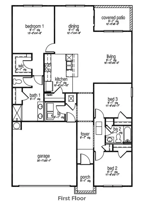 Floorplan - 7127 Meadow Walk Loop, Loris, SC 29569 photo 1 of 1
