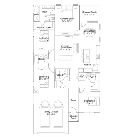 Floorplan - 9238 Albatross Dr, Foley, AL 36535 photo 1 of 1