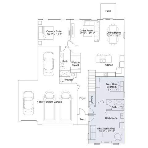 Floorplan - 8870 E Moontear Way, Vail, AZ 85641 photo 1 of 2