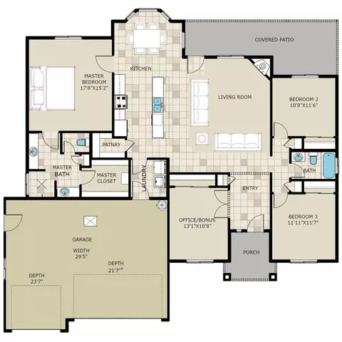 Floorplan - Alan Ladd Dr, Kingman, AZ 86409 photo 1 of 2