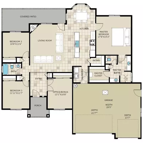 Floorplan - Alan Ladd Dr, Kingman, AZ 86409 photo 2 of 2