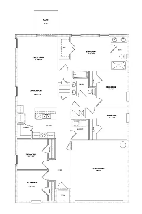 Floorplan - 9841 Coconut Ct, Spring Hill, FL 34608 photo 1 of 1