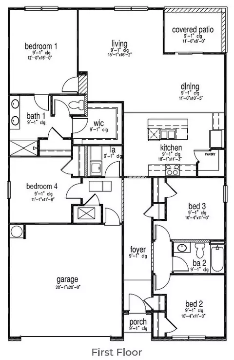 Floorplan - 107 Sumter St, Guyton, GA 31312 photo 1 of 1