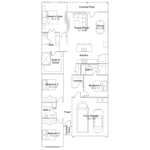 Floorplan - 23816 Tiny Moons Way, Elgin, TX 78621 photo 1 of 1
