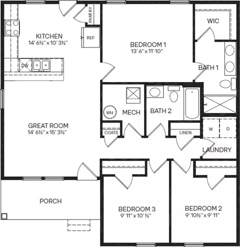 Floorplan - 1302 Purple Orchid Loop, Salisbury, MD 21801 photo 1 of 1