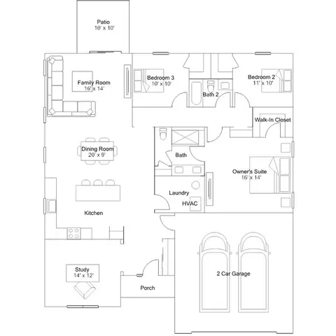 Floorplan - 8836 Graystone Dr, Lowell, IN 46356 photo 1 of 2