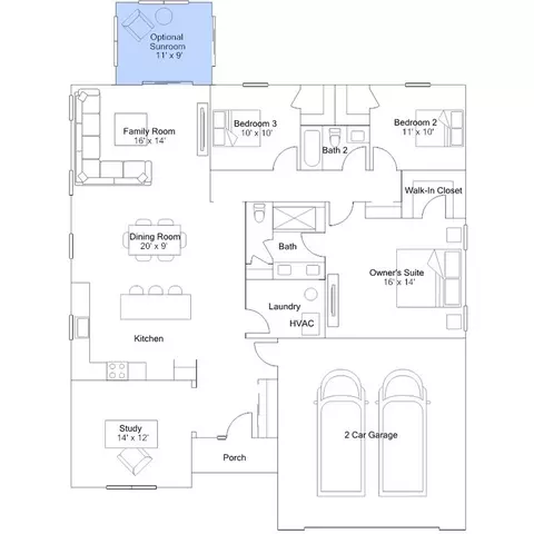 Floorplan - 8836 Graystone Dr, Lowell, IN 46356 photo 2 of 2