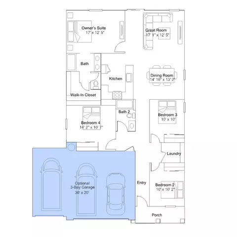 Floorplan - 14381 Aurora Ct, Hesperia, CA 92344 photo 2 of 2