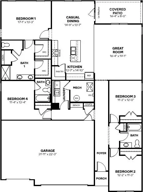Floorplan - 8041 Wesleyan Dr, Avon, IN 46123 photo 1 of 1