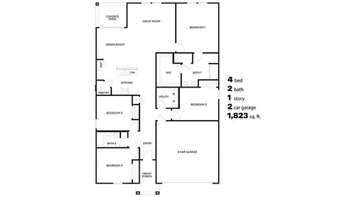 Floorplan - 780 W Lexington St, Vail, AZ 85641 photo 1 of 1