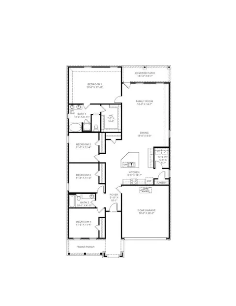 Floorplan - 206 High Ridge Rd, Duson, LA 70529 photo 1 of 2