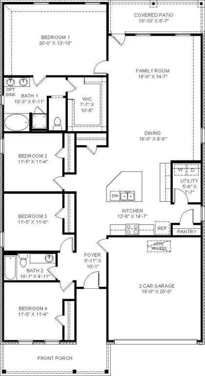 Floorplan - 206 High Ridge Rd, Duson, LA 70529 photo 2 of 2