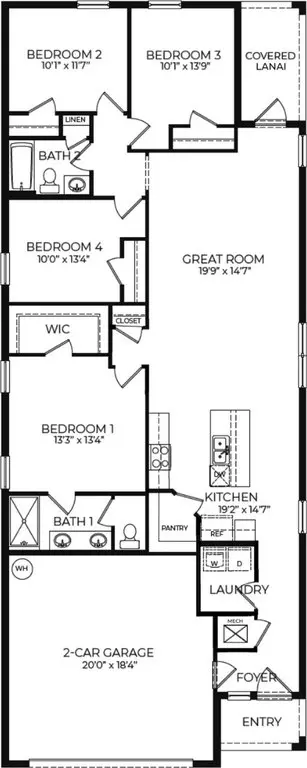 Floorplan - 10529 Grain Silo Trl, Parrish, FL 34219 photo 1 of 1