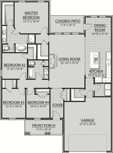 Floorplan - 2701 Louis Cir, Crestview, FL 32536 photo 1 of 1