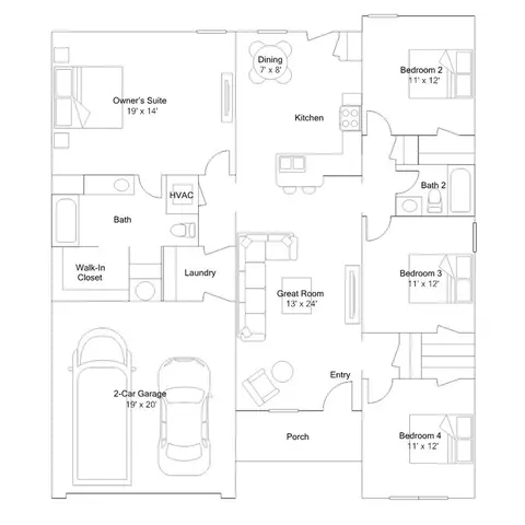 Floorplan - 2108 Sam Tillery Dr, Alexander, AR 72002 photo 1 of 1