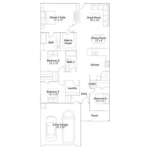 Floorplan - 1068 Raven Walk Dr, Benton, AR 72015 photo 1 of 1