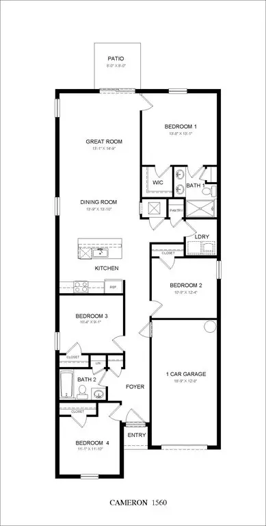 Floorplan - 8065 Cedar Key Way, Lehigh Acres, FL 33971 photo 1 of 1