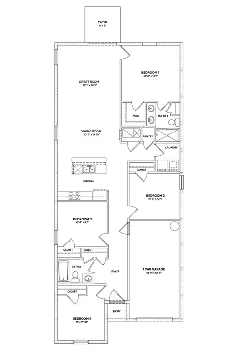 Floorplan - 9841 Coconut Ct, Spring Hill, FL 34608 photo 1 of 1