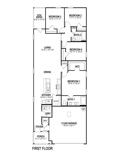 Floorplan - 12375 Foxglove Ave, Walker, LA 70785 photo 3 of 4