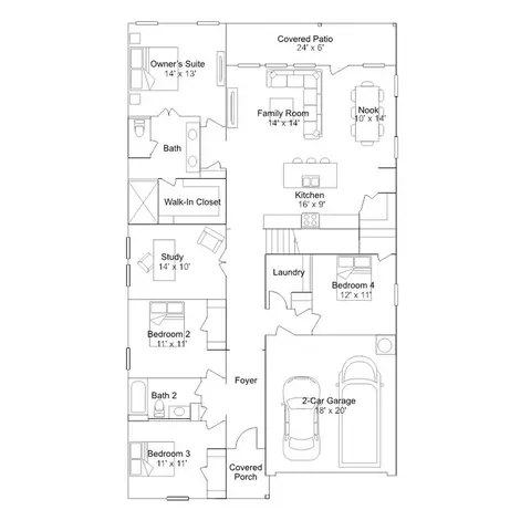 Floorplan - 5911 Kerber Way, Pilot Point, TX 76258 photo 1 of 2