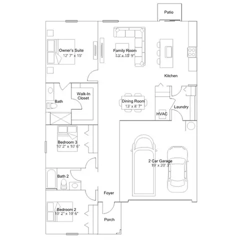 Floorplan - 11698 Fallow Down Dr, Dade City, FL 33525 photo 1 of 1