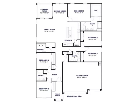 Floorplan - 2619 W Sentiero Ave, Apache Junction, AZ 85120 photo 1 of 1