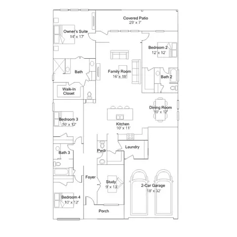 Floorplan - 15327 Le Reve Ln, Conroe, TX 77302 photo 1 of 1