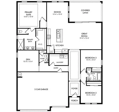 Floorplan - 405 Brookhaven Tr, Ormond Beach, FL 32174 photo 1 of 1