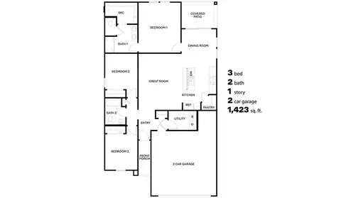 Floorplan - 1113 S Chatfield Ave, Vail, AZ 85641 photo 1 of 1