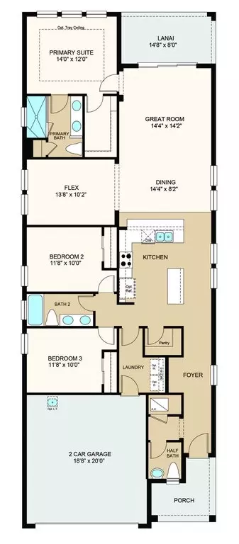 Floorplan - 13507 Rowhouse Ct, Parrish, FL 34219 photo 1 of 2