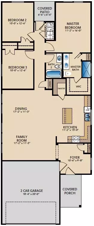 Floorplan - 283 Tailwind Dr, Kyle, TX 78640 photo 1 of 1