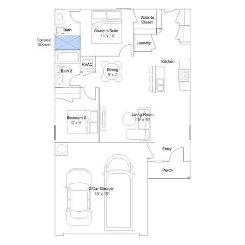 Floorplan - 0 Jasmine Ct, Beebe, AR 72012 photo 4 of 4