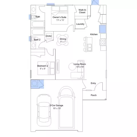 Floorplan - 0 Jasmine Ct, Beebe, AR 72012 photo 2 of 4