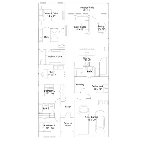 Floorplan - 305 Fallbrook Dr, Aledo, TX 76008 photo 1 of 1