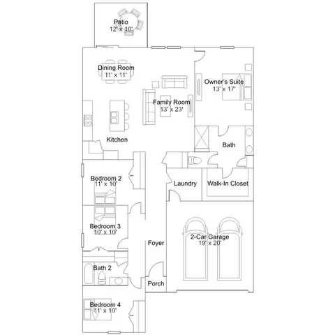 Floorplan - 545 Cambria Dr, Longs, SC 29568 photo 1 of 1