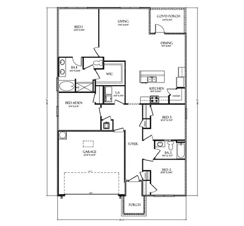 Floorplan - 20 Elderberry St, Freeport, FL 32439 photo 1 of 1