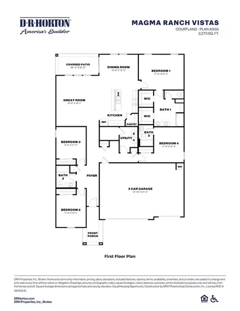 Floorplan - 12638 E Agave Ln, Florence, AZ 85132 photo 1 of 1