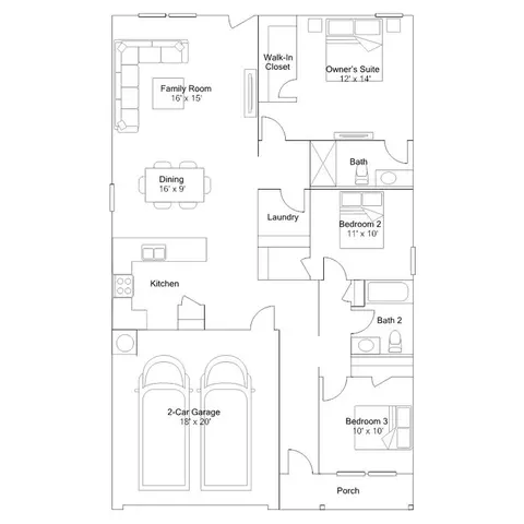 Floorplan - 1346 King Oaks Lp, Conway, SC 29526 photo 1 of 1
