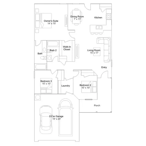 Floorplan - 634 Audrey Dr, Tuttle, OK 73089 photo 2 of 3
