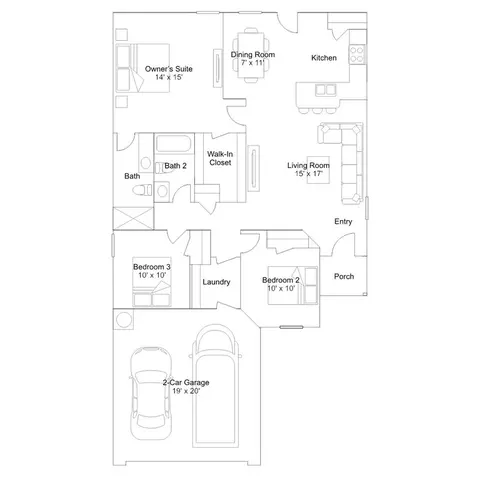 Floorplan - 634 Audrey Dr, Tuttle, OK 73089 photo 1 of 2