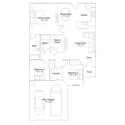 Floorplan - 634 Audrey Dr, Tuttle, OK 73089 photo 1 of 3