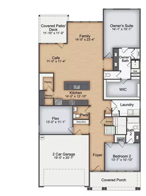 Floorplan - 8920 Brook Trout Ln, Willow Spring, NC 27592 photo 1 of 2