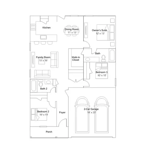 Floorplan - 14917 Trapper Trl, Haslet, TX 76052 photo 1 of 1