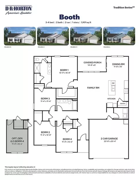 Floorplan - 10907 Beard Way, Bailey, NC 27807 photo 1 of 1