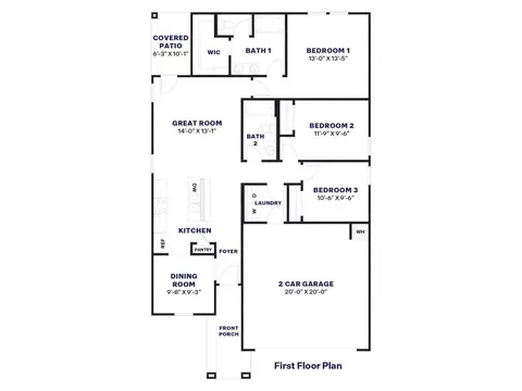 Floorplan - 12638 E Agave Ln, Florence, AZ 85132 photo 1 of 1