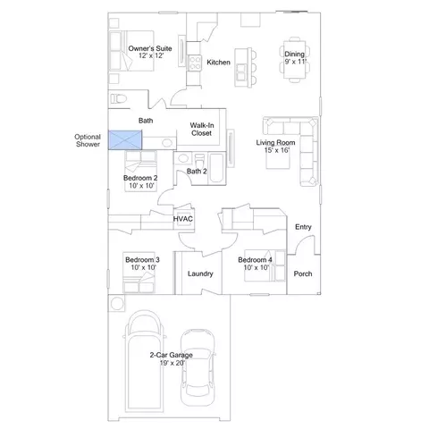 Floorplan - 15 Leruss Blvd, Cabot, AR 72023 photo 4 of 6